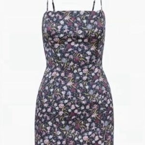 Aritzia Floral Print Satin Dress